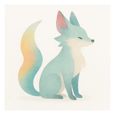 Neon Splash Fantasy Furry Animal Creature  sticker