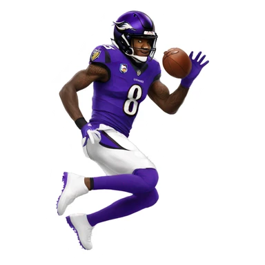 Lamar Jackson shooting eagle sticker