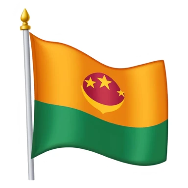 A flag with chandra bindu sticker