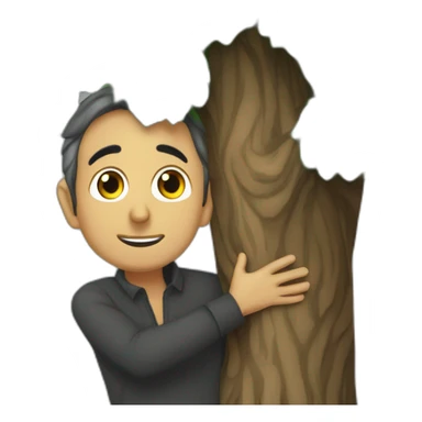 eric zemmour hugging a tree sticker