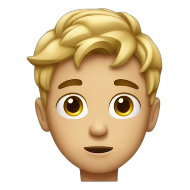 confused boy  sticker