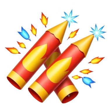 Fire crackers realistic  sticker