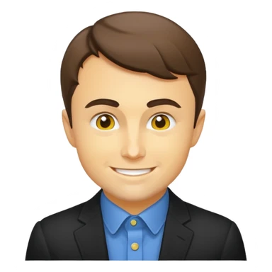 Charlie kirk's face on a yellow discord/twitter emoji style emoji. sticker