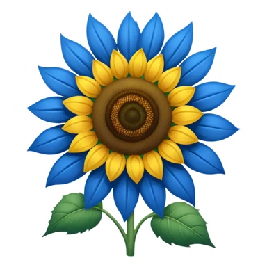blue sunflower sticker