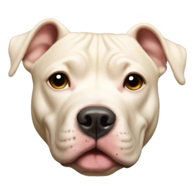 Cream Pitt bull  sticker
