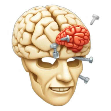 Brain with screw sticker