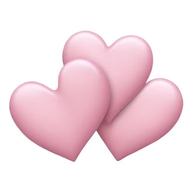 Light pink 2 double hearts sticker