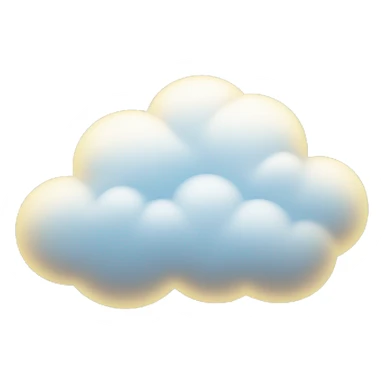 Cloud with a halo above it sticker