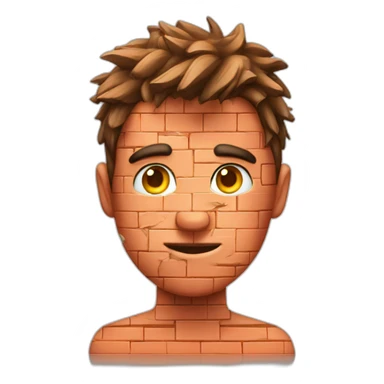 Cold and hot brick scratches it's head sticker