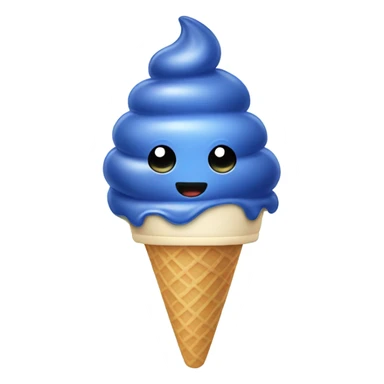 blue berry ice cream sticker