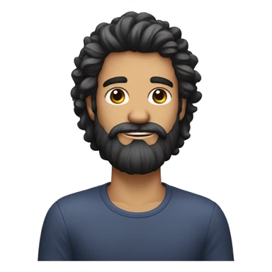 Cara de hombre con pelo negro, un poco de barba y un lunar en la ceja izquierda  sticker