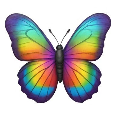 Butterfly with rainbow arua sticker