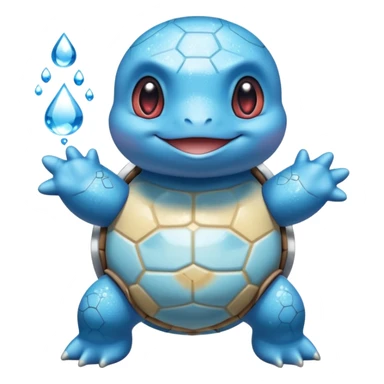 glitter pokemon squirtle sticker