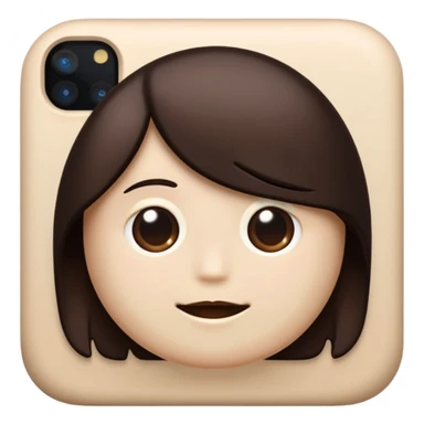 iphone 15 pro creamy and dark brown sticker