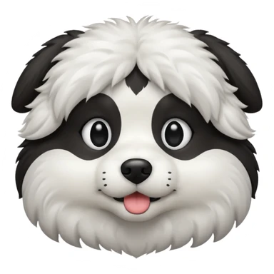 A dog that’s black and white  sticker