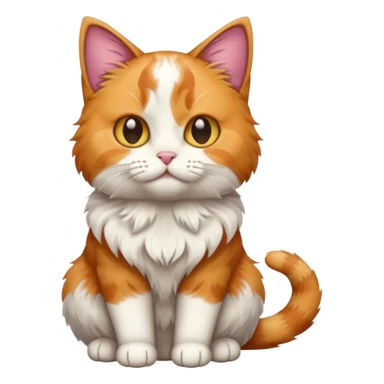 a full body normal cat emoji but calico sticker