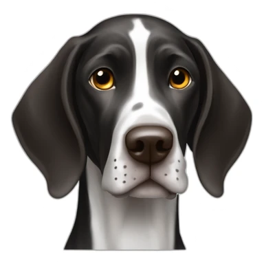 Black and white German Shorthaired Pointer sticker