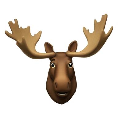 Moose head on wall sticker