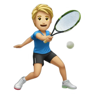 Badminton player smash sticker