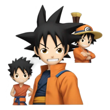 Naruto-And-luffy-and-goku sticker
