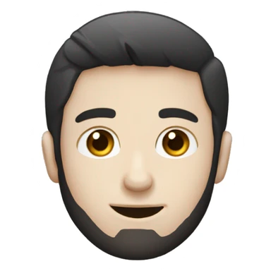 Teenager with laptop. Pale skin with black beard. Happy.  sticker