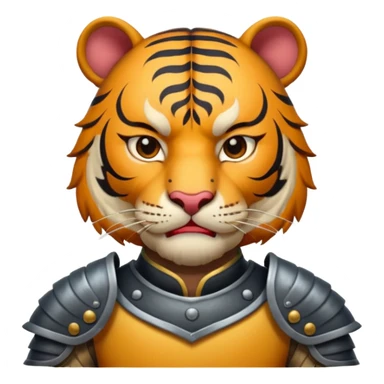 Ancient Chinese tiger warrior with traditional armor sticker