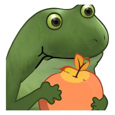 Eggplant in peach sticker