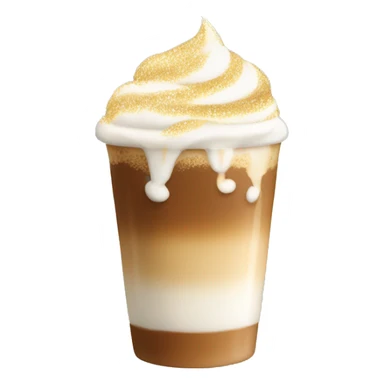 Latte with cream and sparkles sticker