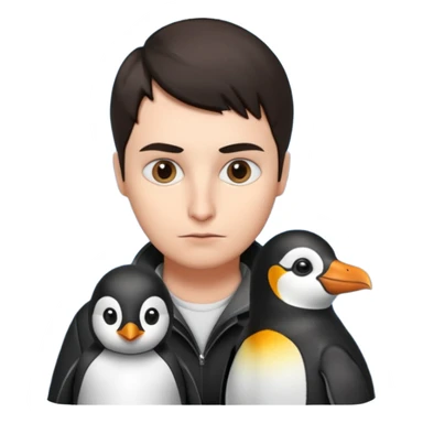 linux developer with penguin, no text sticker