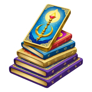 A stack of tarot cards sticker