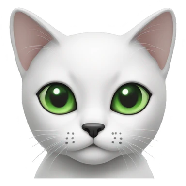 Black and white cat with green eyes  sticker