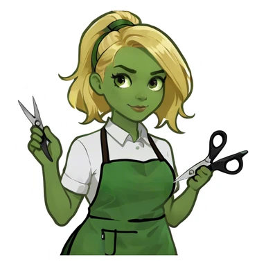 Cute hairstylists blonde sticker