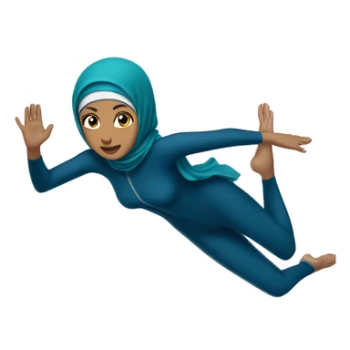 Hijabi-swimmer-diving sticker
