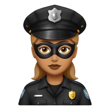 thief with police hat, thief mask, thief black prison dress. sticker