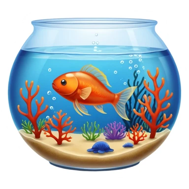 Fish Bowl Aquarium with a single Sea Monkey Artemia in it sticker