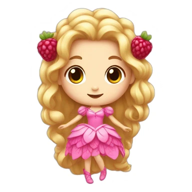 cute raspberry princess sticker