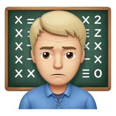 super stressed out guy doing math and stressing out sticker