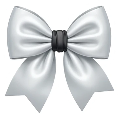white satin bow sticker