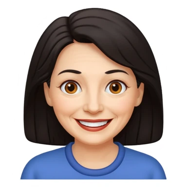 older woman with dark hair sticker