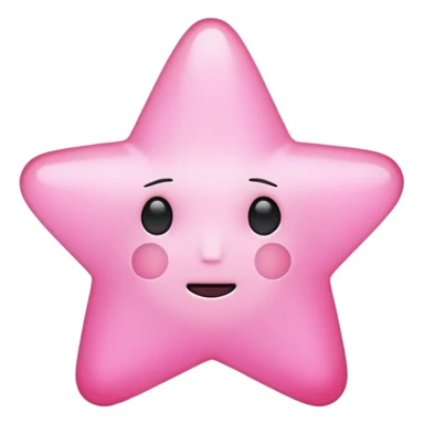 pink star, no face, baby pink sticker