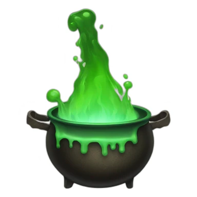 Cauldron Green potion inside sticker