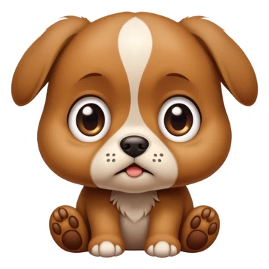 Sad puppy begging sticker