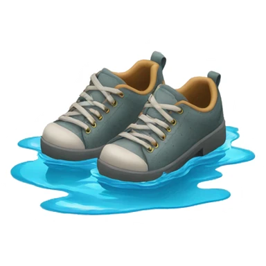 A pair of shoes that walks on the water sticker