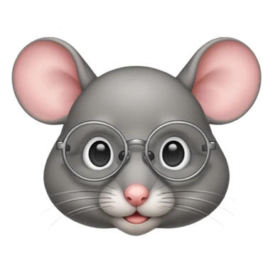Mouse with glasses sticker