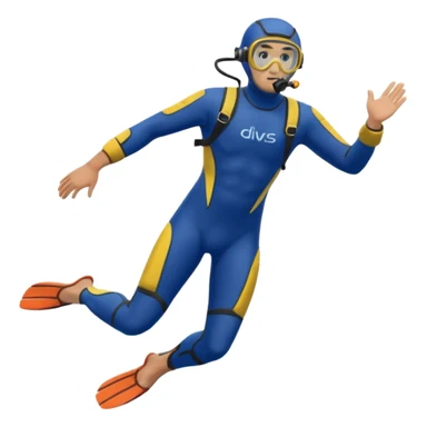 diver man swimming full body with full scuba gear
 sticker
