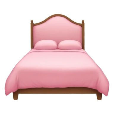 pink bed and mirror sticker