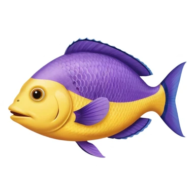 gurgle in finding nemo movie tall thin purple and yellow fish  sticker