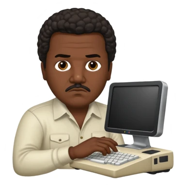 Pablo escobar using computer sticker