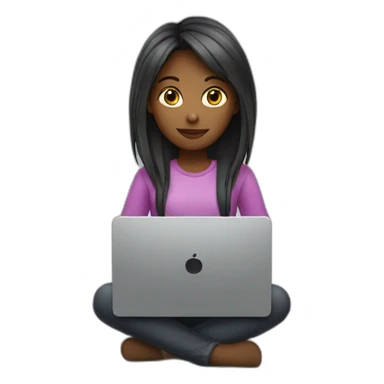 girl with laptop sticker