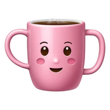 Coffie in a pink mug sticker